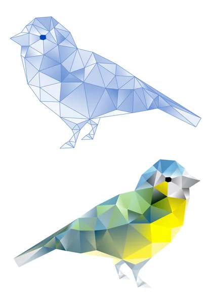 Vogels met geometrische patroon — Stockvector
