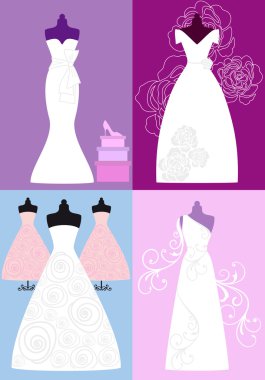 Gelinlik, Gelin gowns, vektör