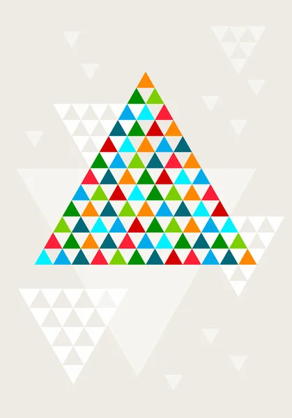 Abstracte geometrische kerstboom, vector — Stockvector