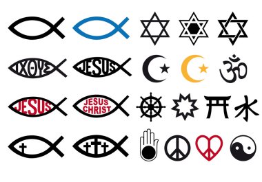 dini semboller, din işaretler, set vektör