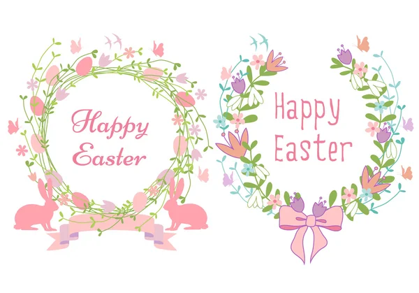 Happy Easter cards, vector Stock Vector