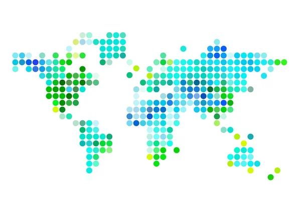 Dot world map, vector — Stock Vector