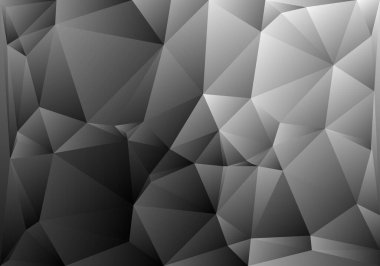 siyah ve beyaz düşük polimer arkaplan, vektör tasarım ögesi