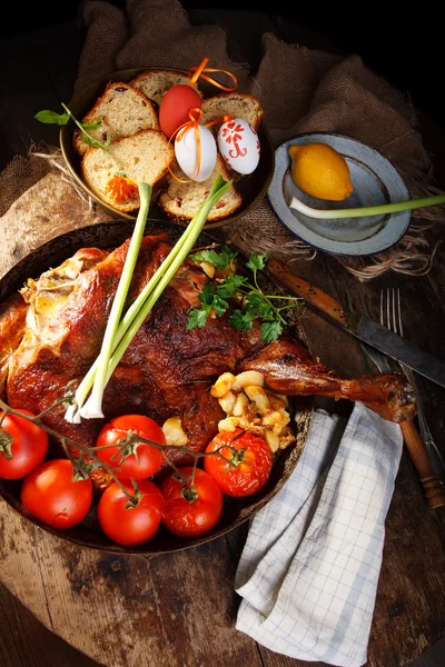 Roasted leg of lamb — Stock Photo, Image