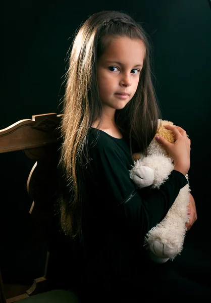 Young girl in studio — Stock Photo, Image
