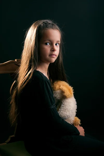 Young girl in studio — Stock Photo, Image