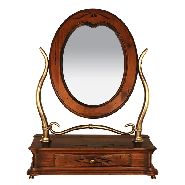 boş tuvalet Masası ayna. beyaz izole