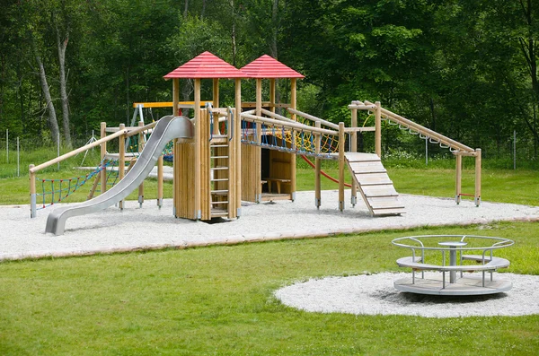 Wooden children's playground — Stock Photo, Image