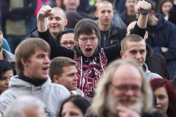 Seçim öncesi toplantı Ostrava sosyal adalet İşçi Partisi — Stok fotoğraf