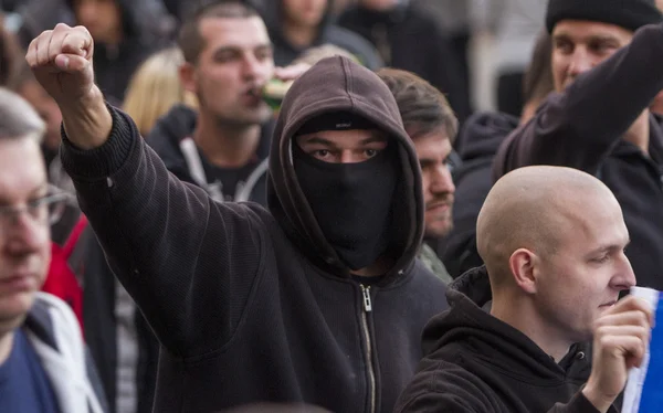 Reunión pre-electoral del Partido de los Trabajadores por la Justicia Social en Ostrava — Foto de Stock