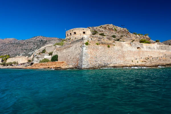 Spinalonga 在克里特岛的岛战斗堡垒 — 图库照片