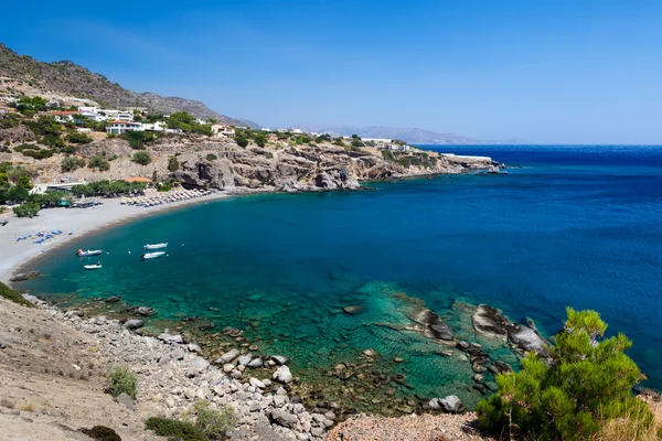 Baia con spiaggia sull'isola di Creta — Foto Stock