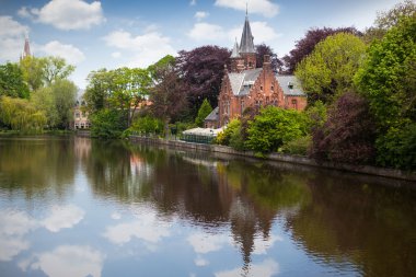 Bahar manzara sevgi Gölü - bruges, Belçika