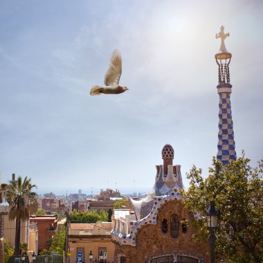 Barselona, İspanya 'da Park Guell