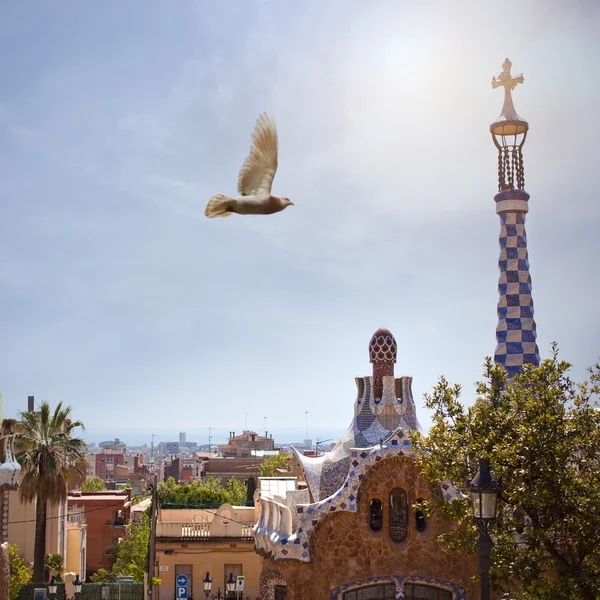 Parque Guell en Barcelona, España — Foto de Stock