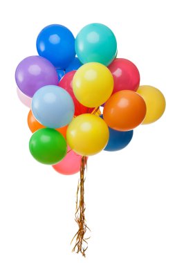 beyaz izole renk balonlar