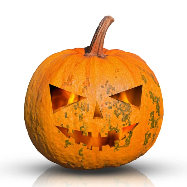 Halloween pumpkin isolated on white — Stock Photo, Image