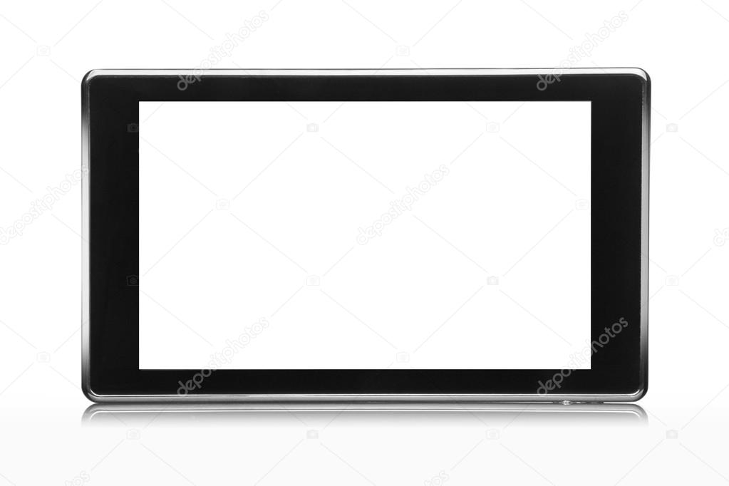 7 inch tablet pc isolated on white
