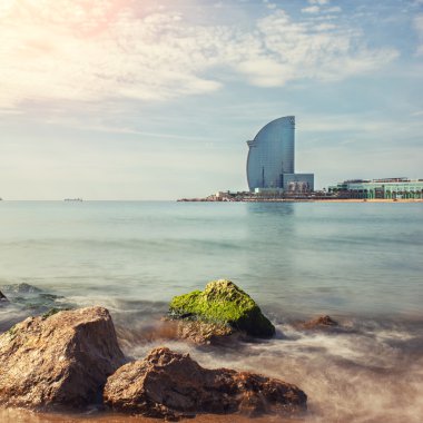 Barceloneta beach Barcelona, İspanya