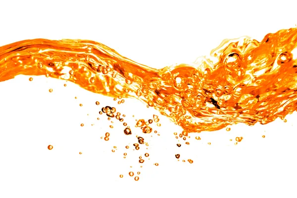 Oranžové vody splash izolované na bílém — Stock fotografie