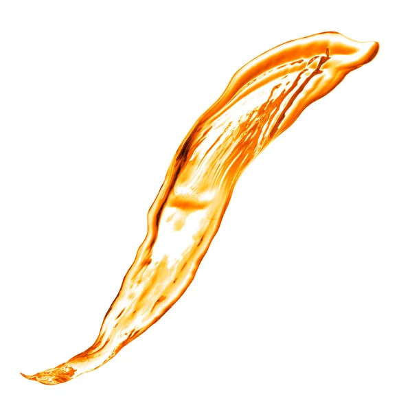 Апельсинові бризки води ізольовані на білому — стокове фото