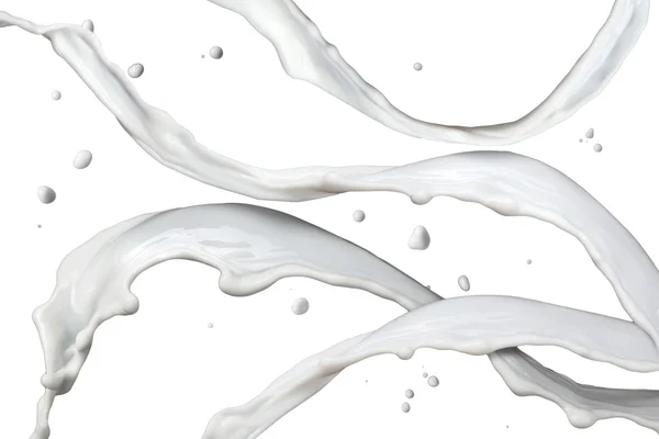 Milk splash isolated on white — Stock Photo, Image