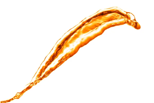 Oranžové vody splash izolované na bílém — Stock fotografie