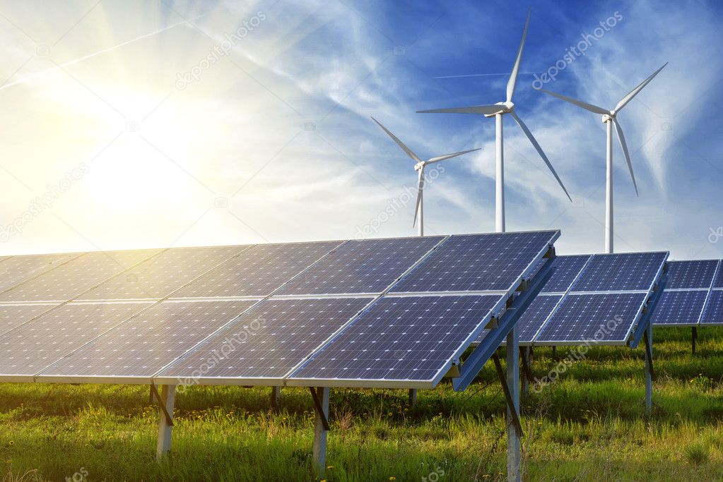 solar panels under sky