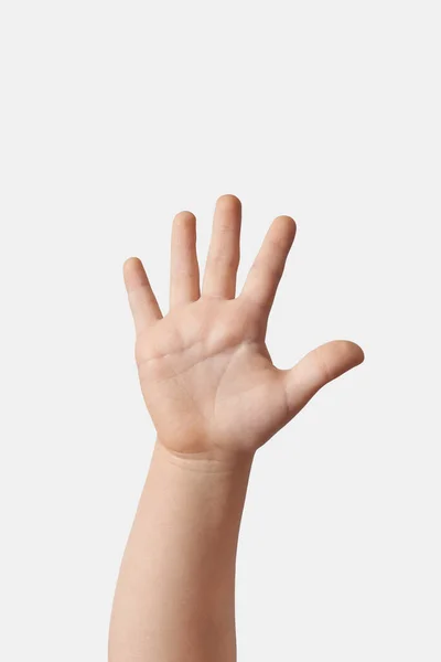 Numeriek Tellen Vingers Kind Baby Hand Met Pols Verticale Positie — Stockfoto