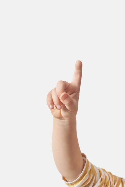 Zahlenzählung Fingern Kind Babyhand Vertikaler Position Mit Eins Zuerst Fingeralphabet — Stockfoto