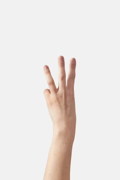 Numeric Count Fingers Female Outer Hand Vertical Position Sixth Six — Stock Photo, Image