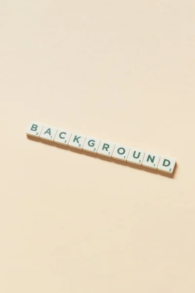 Bej Arka Planda Scrabble Fayanslarından Oluşan Arka Plan Kelimesi Pastel — Stok fotoğraf