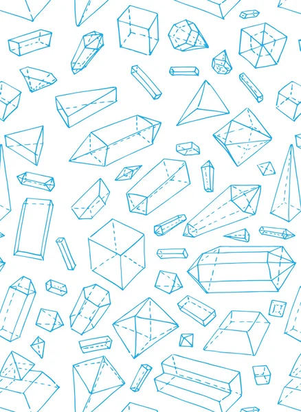 Kristaller och ädelstenar seamless mönster — Stock vektor