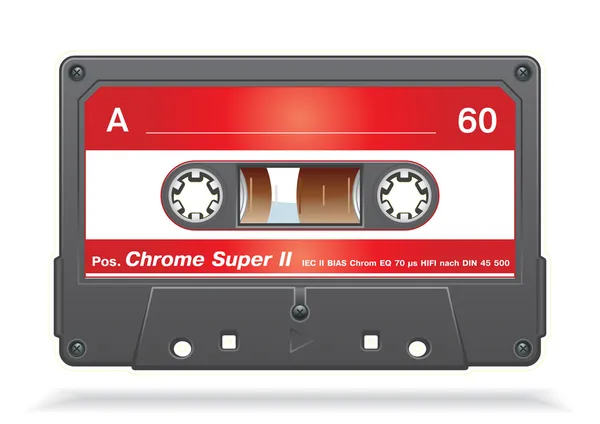 XXL icon of Vector audio cassette tape — Stock Vector