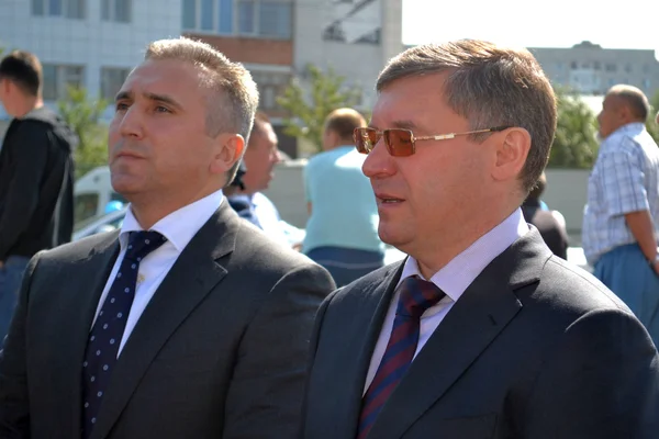 The governor of the Tyumen region Vladimir Yakushev at official — Stock Photo, Image