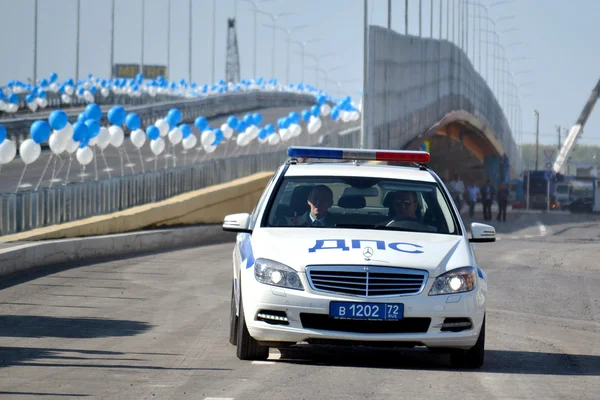 Trafik polis arabası — Stok fotoğraf