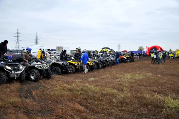 Official closing of a season of driving on ATVs took place in Ty — Stock Photo, Image