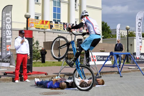 Mikhail sukhanov, Rusya'nın şampiyonu döngüsü yargılanıyor — Stok fotoğraf