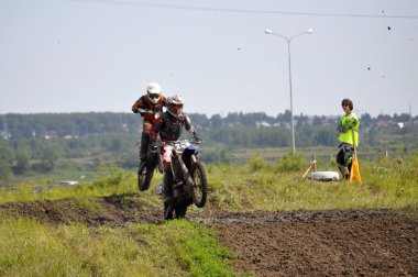 Tyumen, Rusya, 2 Ağustos 2018: bölgesel arazi yarışı yarışmalar 