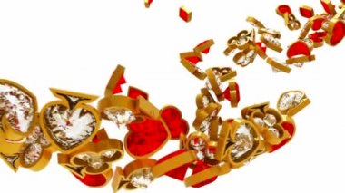 elmas kart akışı yavaş hareket ile beyaz yakışıyor.