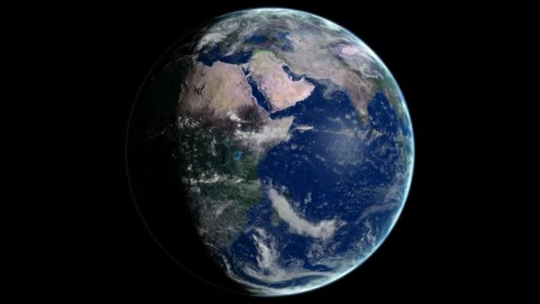 umklappbarer Planet Erde rotierende cg Animation. Alphakanal ist enthalten