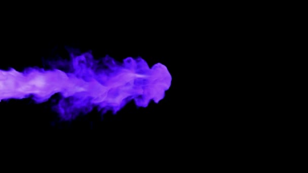 Fluxo de fumaça abstrato colorido. Canal Alpha está incluído — Vídeo de Stock