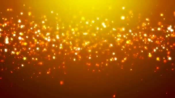 Loopable orange glitter and sparkles over gradient background — Stock Video