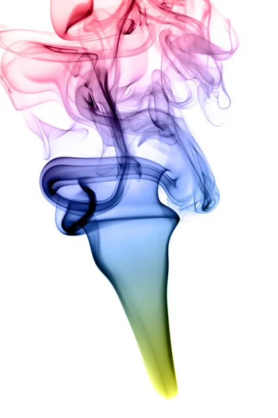 Absztrakt színes füst alakú, fehér — Stock Fotó