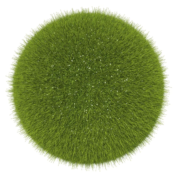 World of grass and flowers: green globe — Stock Photo, Image