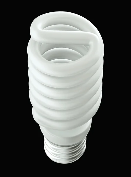 Top Side view of Energy efficient light bulb — Stock Photo, Image