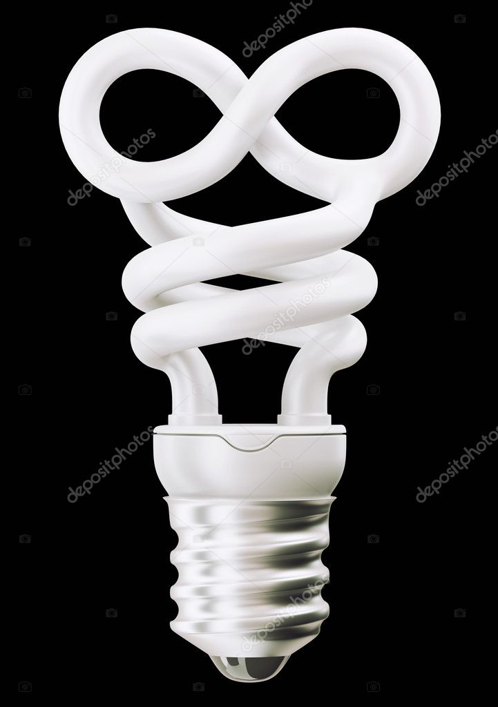 Infinity symbol light bulb