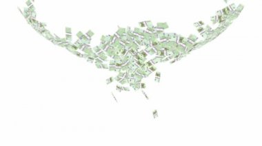 100 euro paketler akış yavaş hareket ile