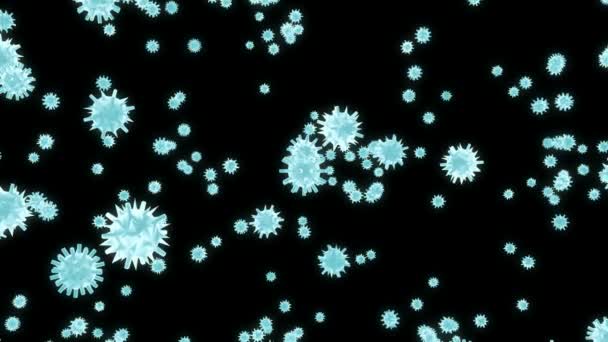 Loopable Spread of microscopic bacteria and viruses — Stock Video