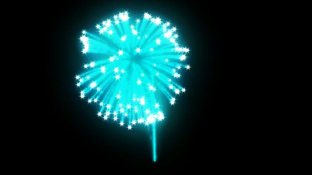 Синий вращающийся фейерверк с замедленной съемкой — стоковое видео